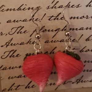 Handmade Radish earrings Luna Harry Potter